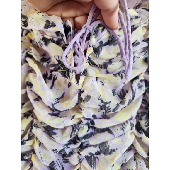 Free People Women's Boho Flowy Floral Blouse- M - Picture 5 of 7